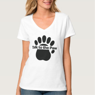 Camiseta Fale com a Pata Amante de Cachorro Gato Engraçado
