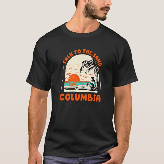 Camiseta Fale Com A Praia Sand Columbia South Carolina Oce (Frente)