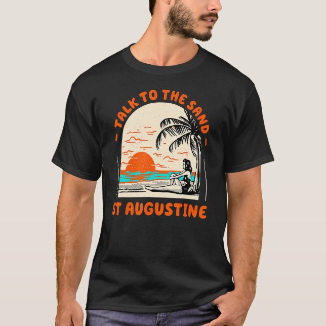 Camiseta Fale Com A Rua De Areia Augustine Beach Ocean (Frente)
