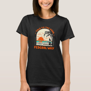Camiseta Fale Com A Sand Federal Way Beach, Washington Ocea