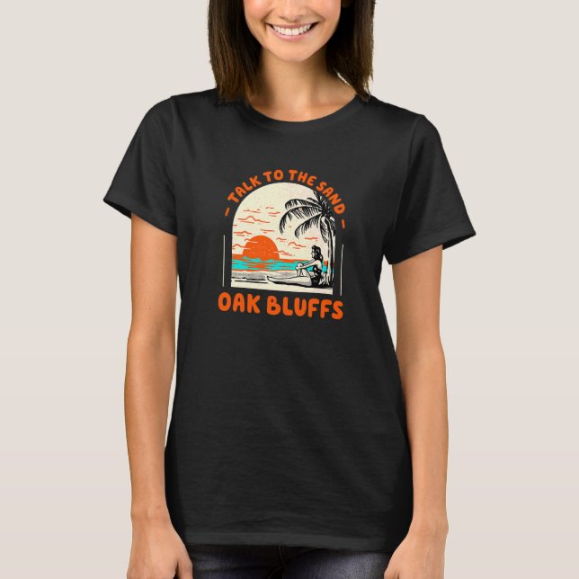 Camiseta Fale Com A Sand Oak Bluffs Beach Massachusetts Oc (Frente)