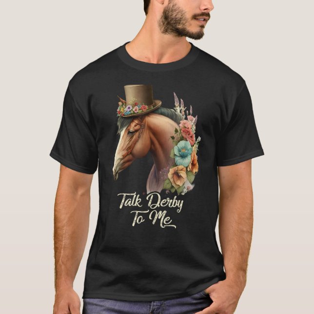 Camiseta Fale Com Derby Para Mim, Derby Horse Racing (Frente)