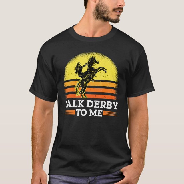 Camiseta Fale Com Derby Para Mim Galope De Corridas De Cava (Frente)