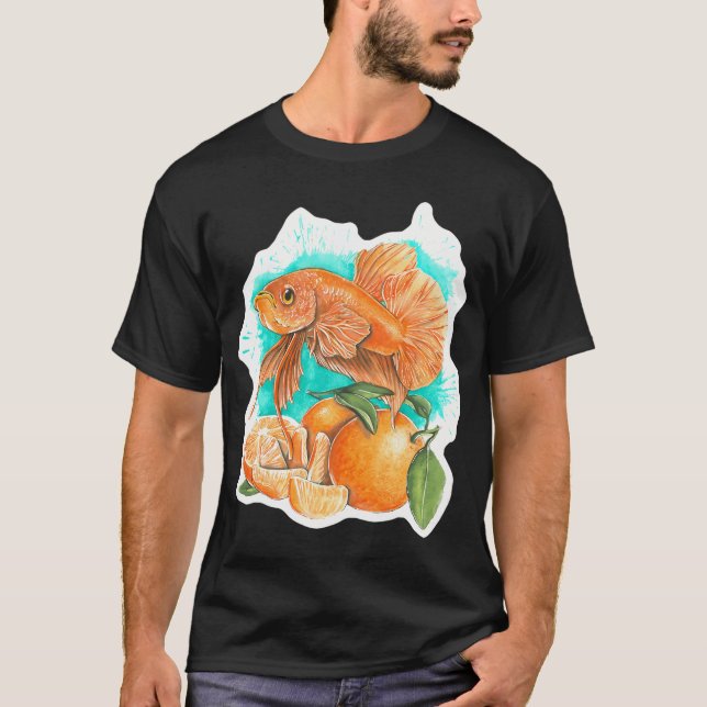 Camiseta Fale com meu peixe e ele responde (Frente)