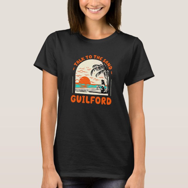 Camiseta Fale Com O Oceano de Connecticut Da Praia Sand Gui (Frente)
