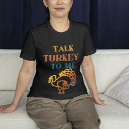 Camiseta Fale com o peru, Ação de Graças engraçado