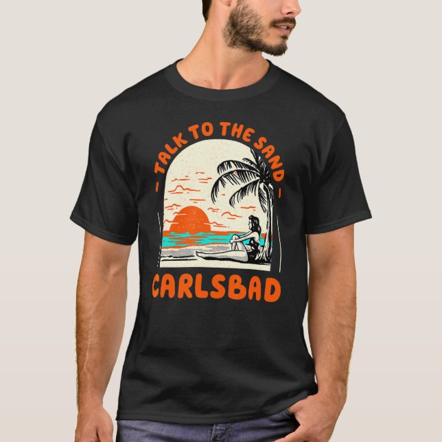 Camiseta Fale Com O Sand Carlsbad Beach Ocean S (Frente)