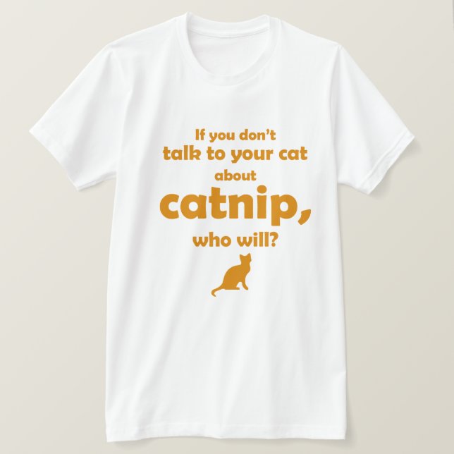 Camiseta "Fale com o Seu Gato..." (Frente do Design)