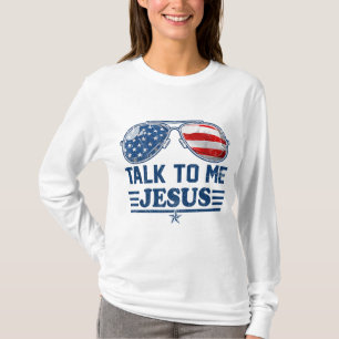 Camiseta Fale comigo Jesus Óculos, bandeira cristã 4