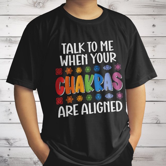 Camiseta Fale Comigo Quando Seus Chakras Estiverem Alinhado (Criador carregado)