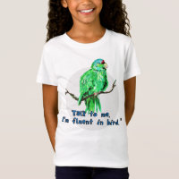 "Fale comigo, sou fluente em pássaro." Parrot T-Sh