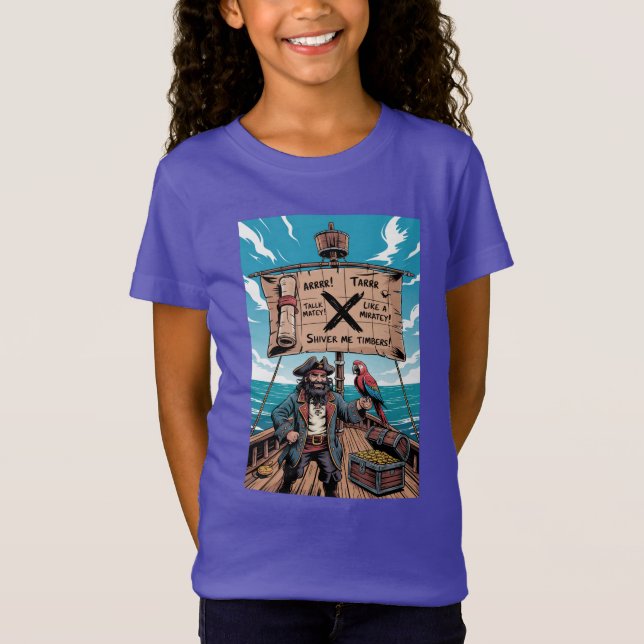 Camiseta Fale como um dia de pirata (Frente)