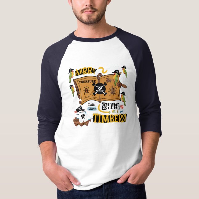 Camiseta Fale como um dia de pirata (Frente)
