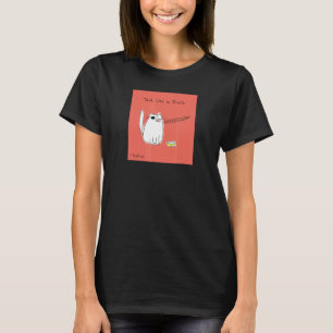 Camiseta Fale Como Um Fato Pirata De Gato De Comida De Pet 