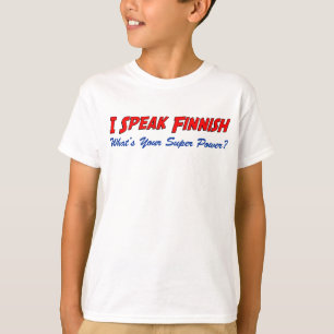 Camiseta Fale em finlandês Super Power