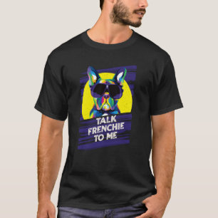 Camiseta Fale Francês para Mim Papai Cachorro Bulldog Franc