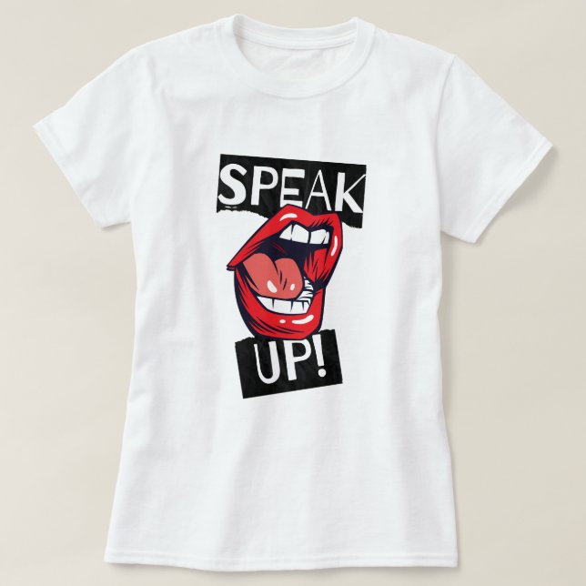 Camiseta Fale mais alto (Frente do Design)