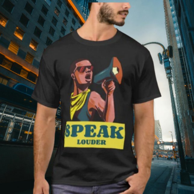 Camiseta Fale mais alto (Criador carregado)