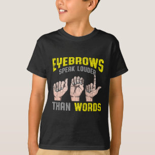 Camiseta Fale Mais Alto Do Que Palavras Sensibilização Surd