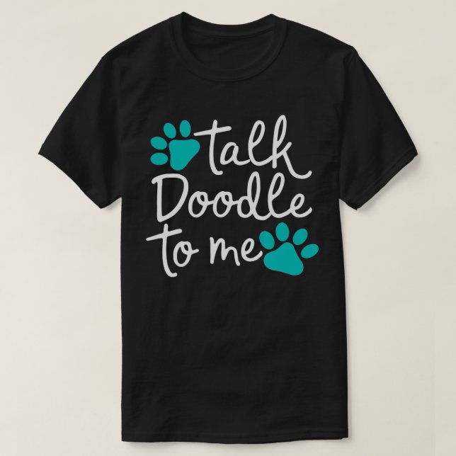Camiseta Fale-Me Com O Dodle Goldendle Labradle GIft (Frente do Design)