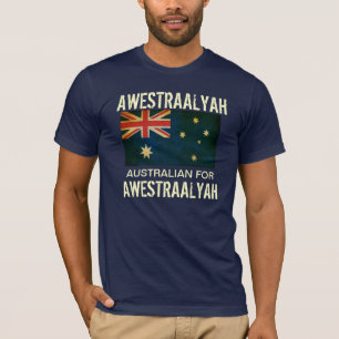 Camiseta Fale-me o Aussie t-shirt australiano da bandeira