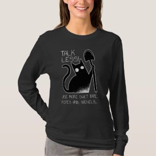 Camiseta Fale Menos Gatos Negros Engraçados