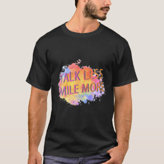 Camiseta Fale Menos Sorriso Motivação Sarcástica Dizendo Pi