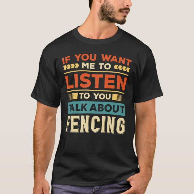 Camiseta Fale Sobre Esgrima (Frente)