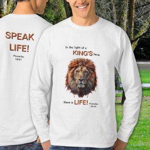 Camiseta Fale Vida Rei Leão Fé Manga Longa