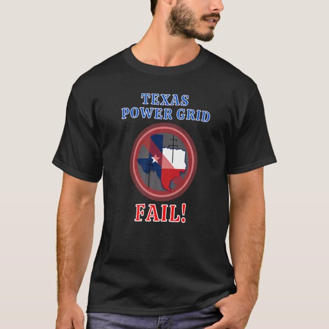 Camiseta Falha na Grade de Energia do Texas (Frente)