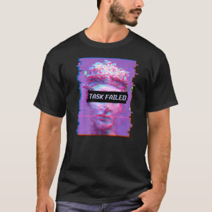 Camiseta Falha na Tarefa de Arte Estética Triste de David S
