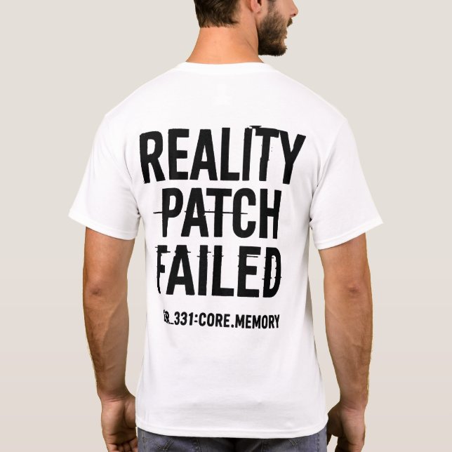 Camiseta Falha no Patch de Realidade - Erro de Glitchcore (Verso)
