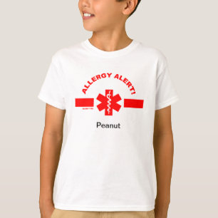 Camiseta FALHA Personalizável de KIDS de Alerta de Alergia