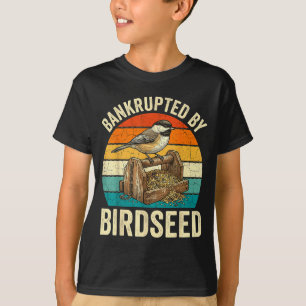 Camiseta Falido por alpiste comedouro de pássaros engraçado