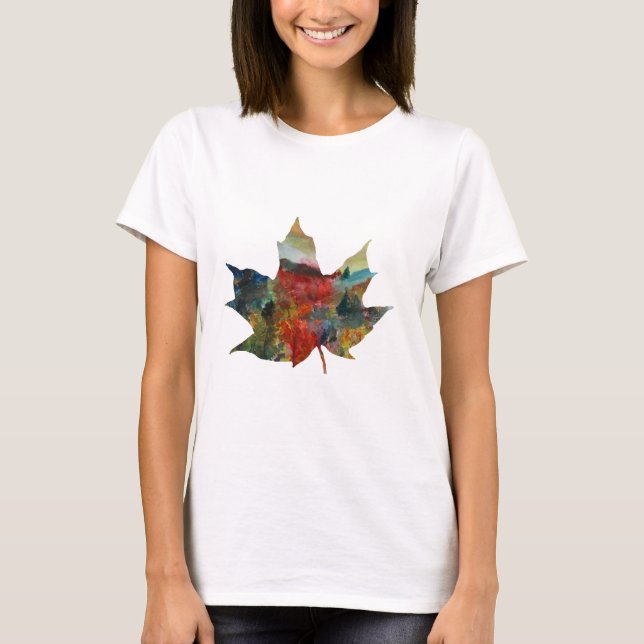 Camiseta Fall Art, Autumn Leaf Shirt (Frente)
