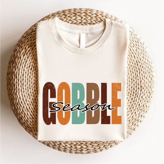 Camiseta Fall Autumn Gobble Season (Gobble Season Thanksgiving Fall Autumn T-Shirt)