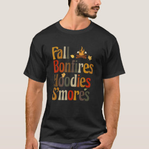 Camiseta Fall Bonfire Smores Queda Queda VibesThankg