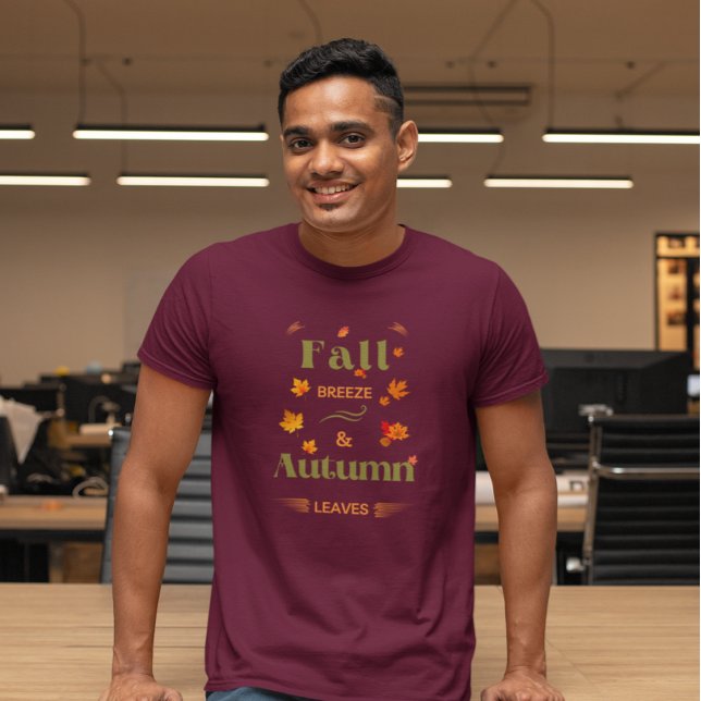 Camiseta Fall Breeze e Autumn Leaves Design (Criador carregado)