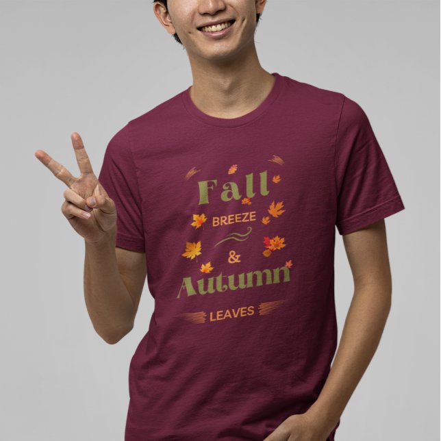 Camiseta Fall Breeze e Autumn Leaves Design (Criador carregado)