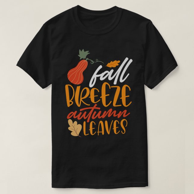 Camiseta Fall Breeze e Folhas de outono (Frente do Design)