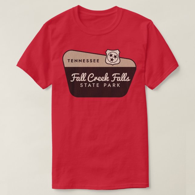 Camiseta Fall Creek Falls State Park Tennessee - Sinal de b (Frente do Design)