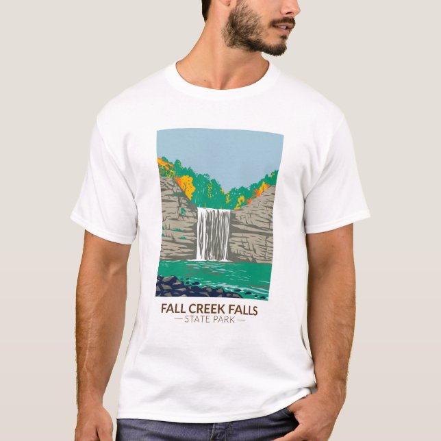 Camiseta Fall Creek Falls State Park Tennessee Vintage  (Frente)