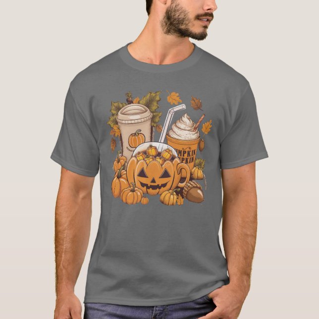 Camiseta Fall Family Halloween Dia de Ação de Graças outono (Frente)