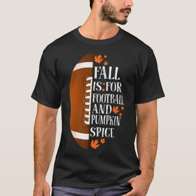 Camiseta Fall For Football And Pumpkin Spice Game Day Co (Frente)