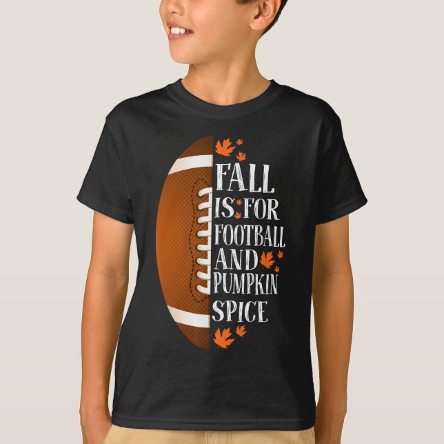 Camiseta Fall For Football And Pumpkin Spice Game Day Co (Frente)