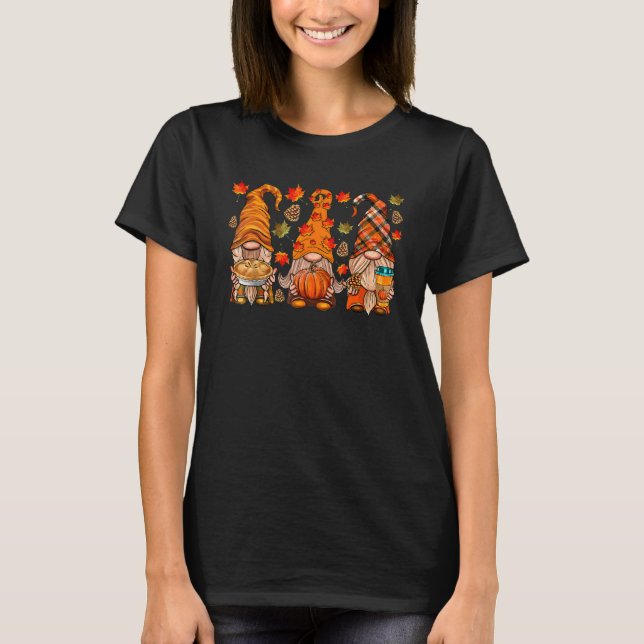 Camiseta Fall Gnome  Autumn Leaves Thanksgiving Gnome Match (Frente)