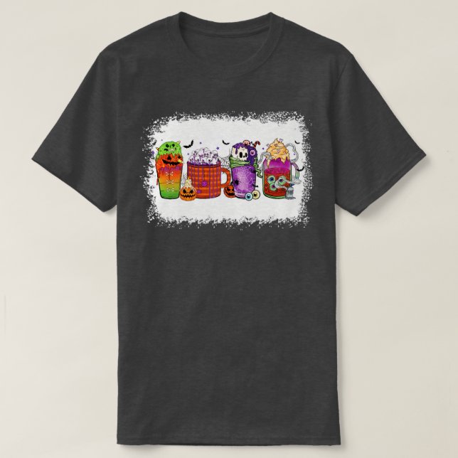 Camiseta Fall Hot Chocolate Cup Halloween (Frente do Design)