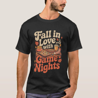 Camiseta Fall in Love with Game Nights Autumn Board Game Vi