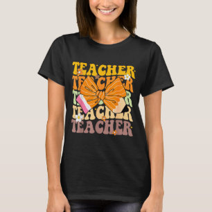 Camiseta Fall Kids Estudante Coquette Laço Lápis Outono Que
