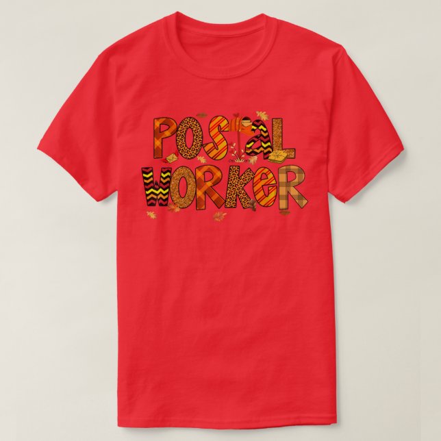 Camiseta Fall Postal Worker Mail Worker Fall  (Frente do Design)